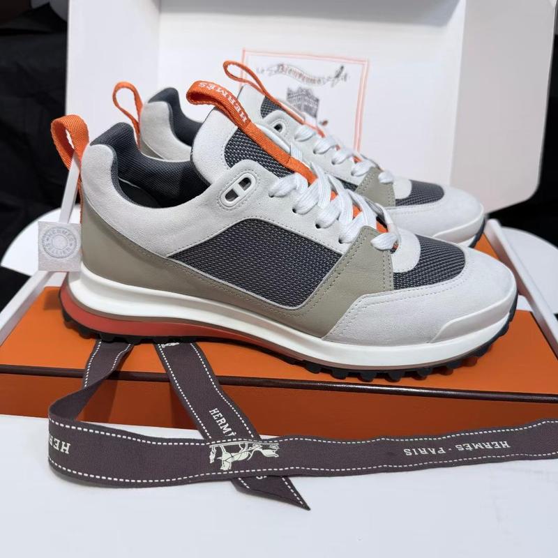 Hermes Leader sneaker gris orange