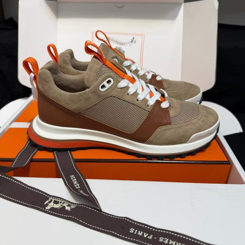 Hermes Leader sneaker marron orange