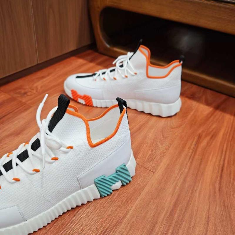 Hermes chaussette blanc orange bleu