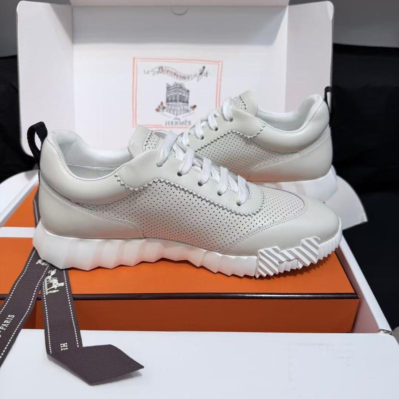Hermes H cuir gris noir blanc